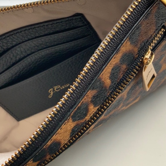 J.Crew Animal Print Zipper Clutch - Picture 3 of 3